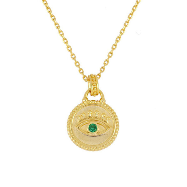Emerald Evil Eye Pendant