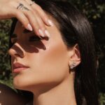 Baguette Stud Earrings - Silver - Image 2
