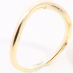Minimal Waved Band - Gold Plated
