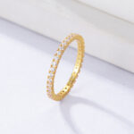 Sire Ring With Zircon Stones - Gold Plated