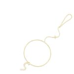 Handchain Finger Bracelet With Star Zircon Detail - Gold Plated