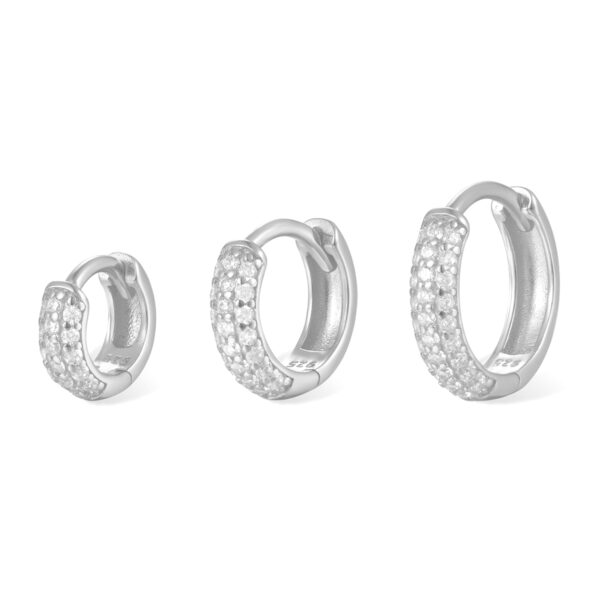 Sparkling Hoops - Silver