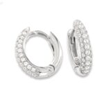 Oval Hoop Earrings - Silver