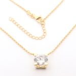 Statement Single Stone Pendant - Gold Plated