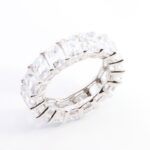 Frozen Eternity Zircon Stone Band - Silver